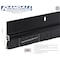 Randall 3' Black Aluminum Brush Door Sweep For Gap Up To 1" 3 FT BS-100-BLK - alternate 4
